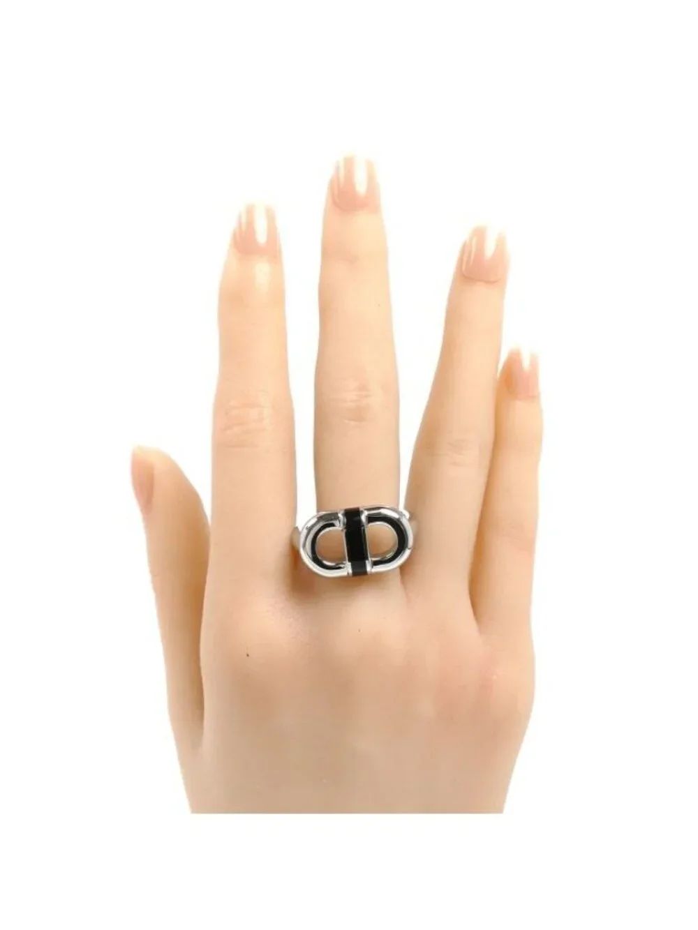 Hermes Stainless Steel Maillon Ring